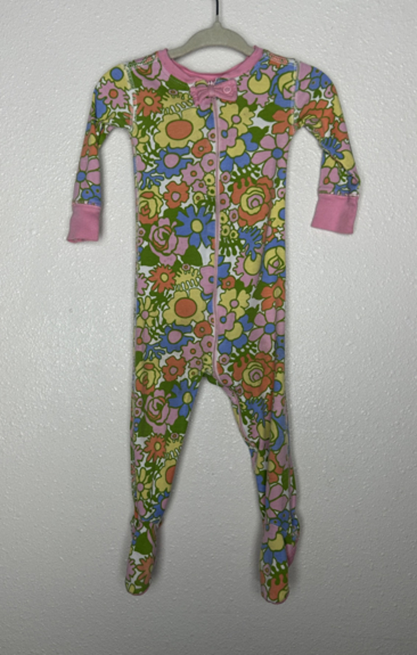 The Beaufort Bonnet Company Palm Springs Floral Retro Colorful Footie Size 6-12